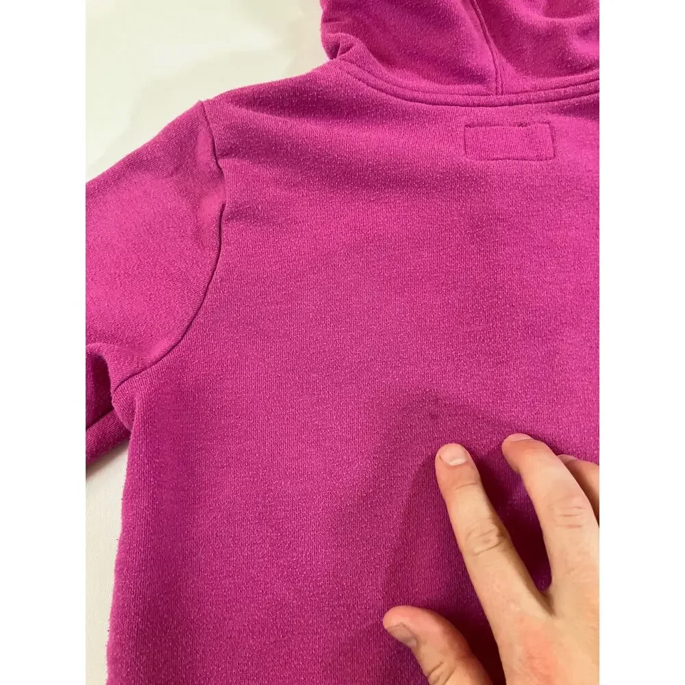 Converse Girls L 12-13 Pink Chuck Taylor Full Zip Hoodie Logo Sweatshirt